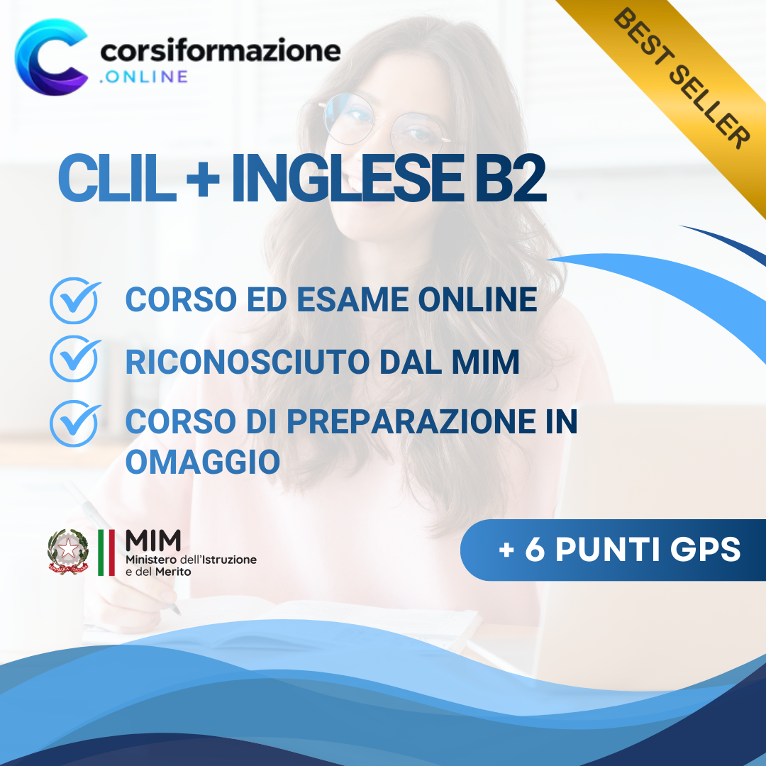 Offerta Pacchetto 6 Punti Docenti Corso di perfezionamento per le lingue metodologia CLIL e Certificazione di Inglese B2